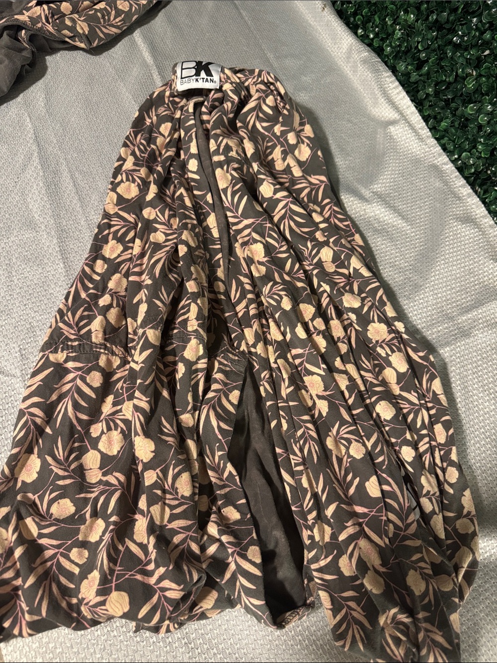 Babylon by Tang Floral Tiered Maxi Skirt in Black and Tan